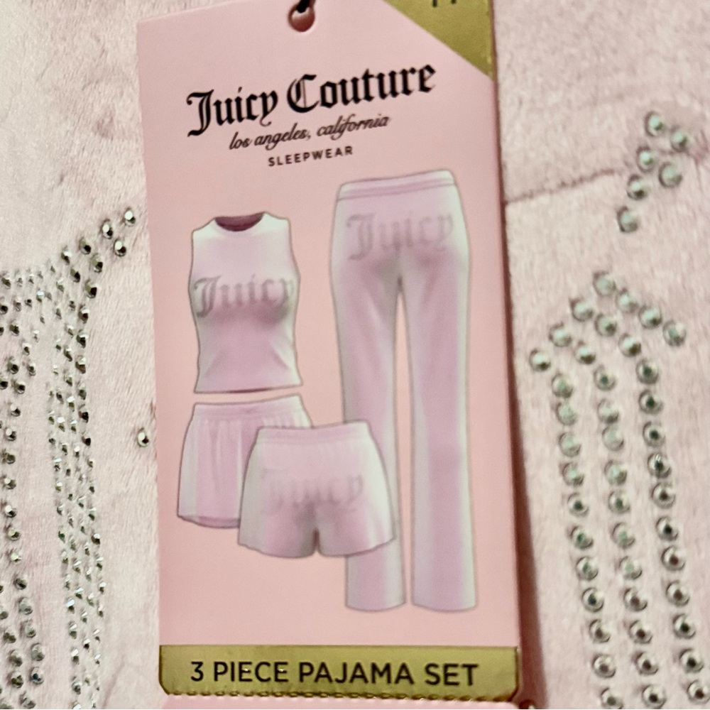 Juicy Couture PinkVelour Tank Top Set